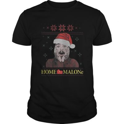 Guys Home Malone christmas Tshirt