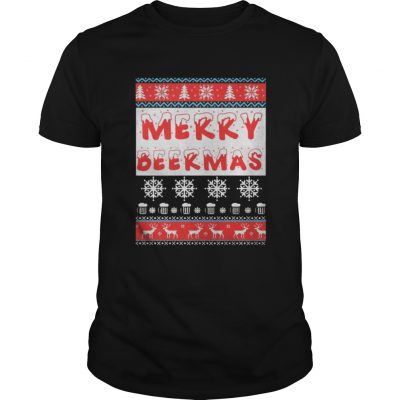 Guys Merry Beermas Christmas Ugly shirt