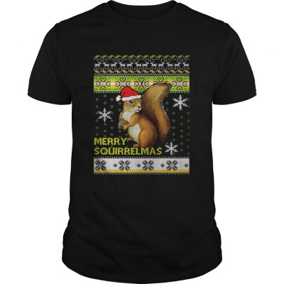 Guys Squirrel Merry Squirrelmas christmas ugly shirt