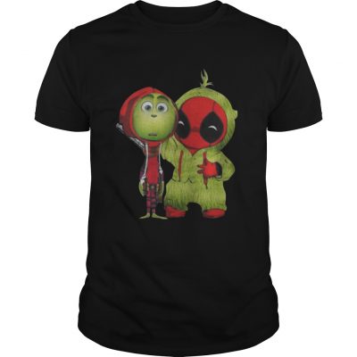 Guys The Grinch and Deadpool baby shirt