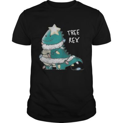 Guys Tree T-Rex Christmas Ugly Shirt