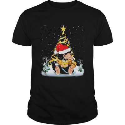 Guys Unicorn christmas tree shirt