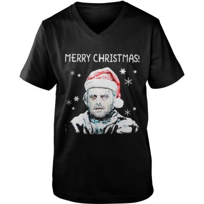 Guys Vneck Merry Christmas Thor Santa t shirt