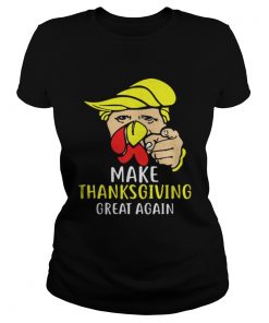 Happy Thanksgiving Daytrumpsgiving Turkey Face Ladies Tee