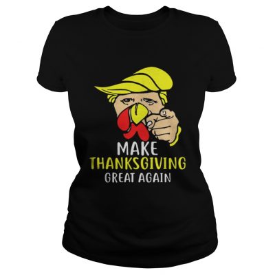 Happy Thanksgiving Daytrumpsgiving Turkey Face Ladies Tee