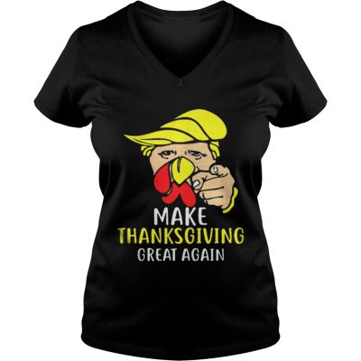 Happy Thanksgiving Daytrumpsgiving Turkey Face VNeck