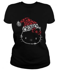 Hello Kitty Santa diamond Christmas Ladies Tee