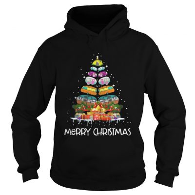 Hoodie Campervan Camping Car Merry Christmas shirt