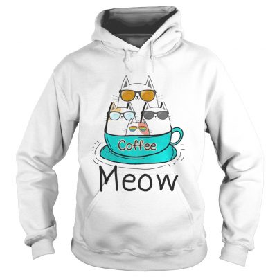 Hoodie Cat coffee meow shirt