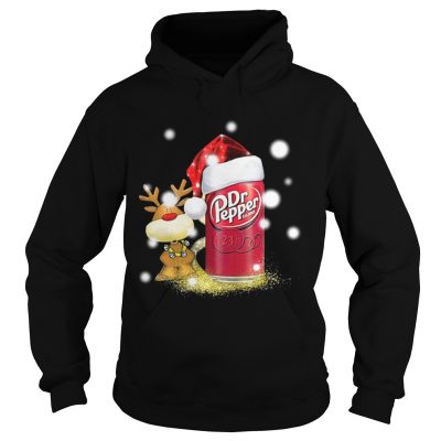 Hoodie Christmas Reindeer and Dr Pepper Santa Shirt