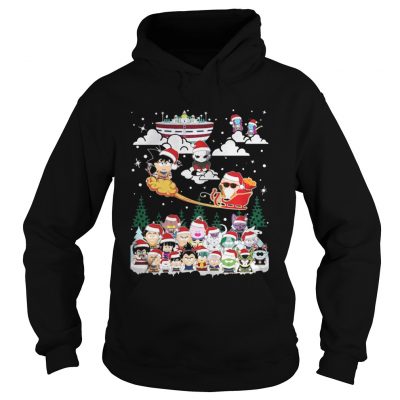 Hoodie Christmas Santa Son Goku Sleigh Dragon Ball shirt