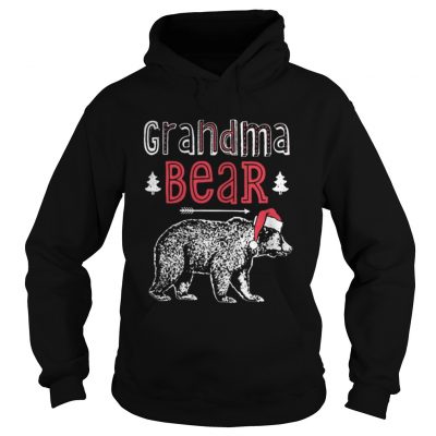 Hoodie Grandma Bear Christmas Santa shirt