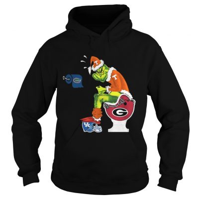 Hoodie Grinch Santa Tennessee Volunteers toilet