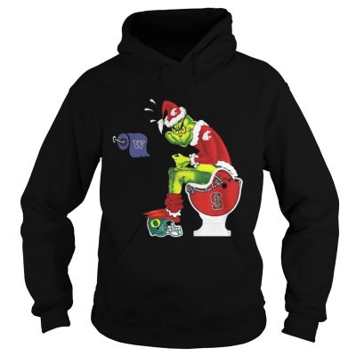 Hoodie Grinch Santa Washington State toilet shirt