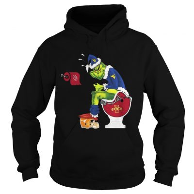 Hoodie Grinch Santa West Virginia Mountaineers toilet