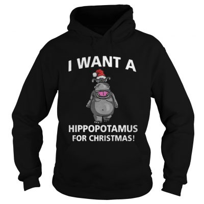 Hoodie I Want A Hippopotamus For Christmas Shirt