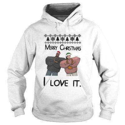 Hoodie Kanye West and Lil Pump merry Christmas I love it sweater and shirt