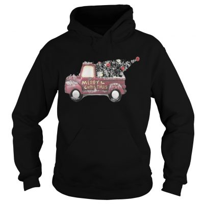 Hoodie Red vintage truck with Christmas tree Tee Shirt