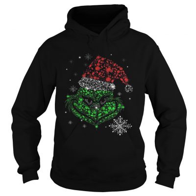 Hoodie Santa Grinch diamond face Christmas shirt