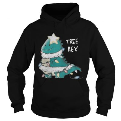 Hoodie Tree T-Rex Christmas Ugly Shirt