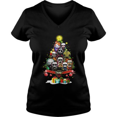 Horror Characters Christmas Tree VNeck