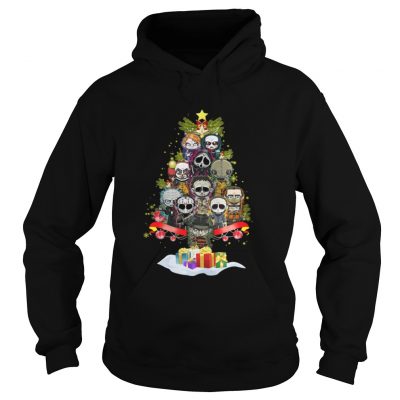 Horror Characters christmas tree Hoodie