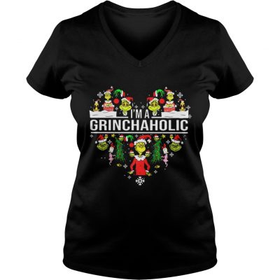 I Am Grinch Aholic Christmas VNeck