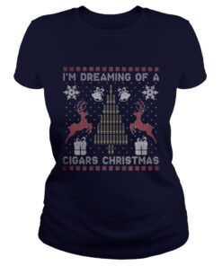 Im dreaming of a cigars christmas Ladies Tee