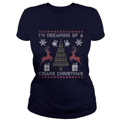 Im dreaming of a cigars christmas Ladies Tee