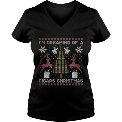 Im dreaming of a cigars christmas VNeck