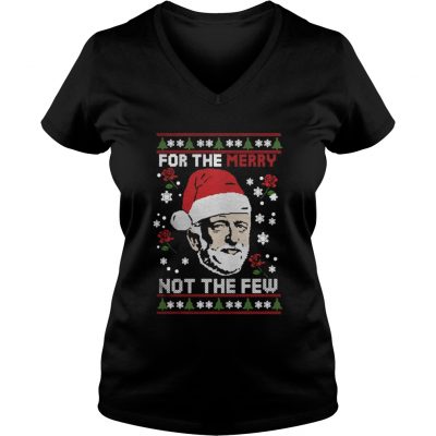 Jeremy Corbyn For the Merry not the Few Christmas VNeck