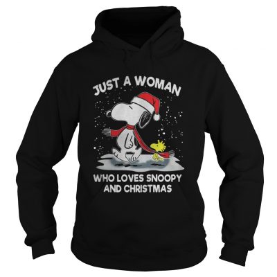 Just A Woman Who Loves Snoopy And Christmas Hoodie