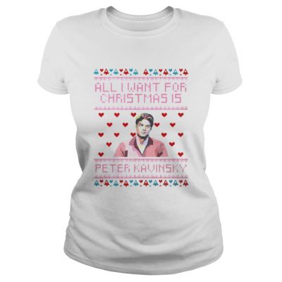 Ladies Tee All I Want For Christmas Is Peter Kavinsky Christmas shirt