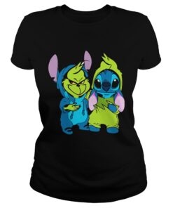 Ladies Tee Baby Grinch and Stitch shirt