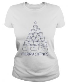 Ladies Tee Cat Christmas Tree – Merry Catmas Shirt