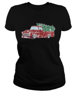 Ladies Tee Christmas Jumper or Shirt with Vintage Truck Shirt