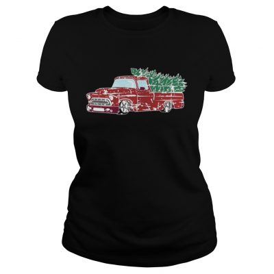 Ladies Tee Christmas Jumper or Shirt with Vintage Truck Shirt