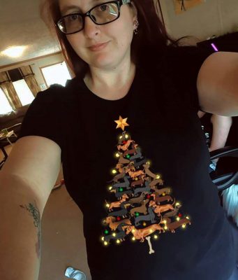 Dachshunds Christmas tree shirt