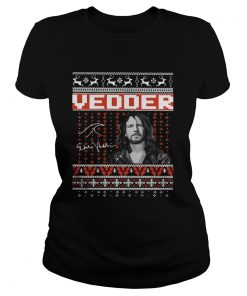 Ladies Tee Eddie Vedder Santa Christmas Sweat shirt