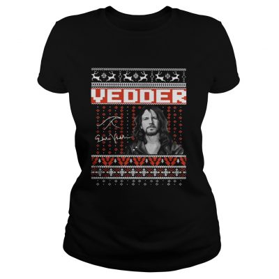 Ladies Tee Eddie Vedder Santa Christmas Sweat shirt