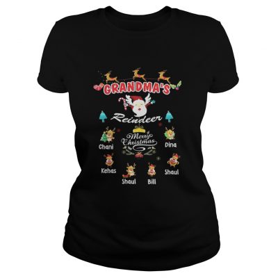 Ladies Tee Grandma’s Reindeers Merry Christmas shirt