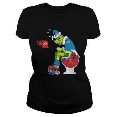 Ladies Tee Grinch Santa UCLA Bruins toilet shirt