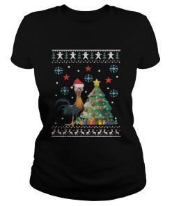 Ladies Tee Hei Hei Chicken Christmas Ugly