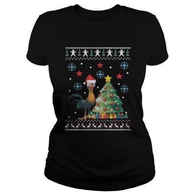 Ladies Tee Hei Hei Chicken Christmas Ugly