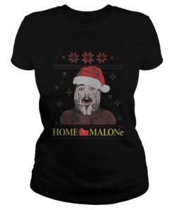 Ladies Tee Home Malone christmas Tshirt