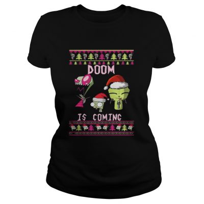 Ladies Tee Invader Zim Doom – Doom Is Coming Christmas