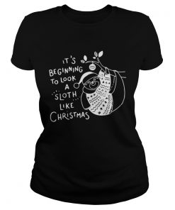 Ladies Tee It’s beginning to look a Sloth like Christmas shirt