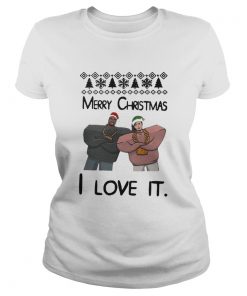 Ladies Tee Kanye West and Lil Pump merry Christmas I love it sweater and shirt