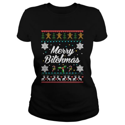 Ladies Tee Merry Bitchmas Christmas shirt