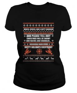 Ladies Tee Monica, Have A Happy Hanukkah Christmas shirt